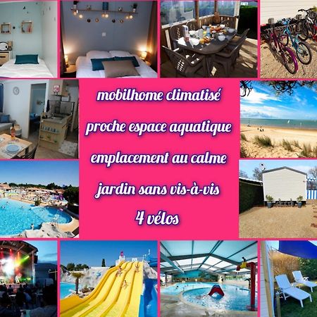 Mobilhome 2Ch Climatise-Terrasse Fermee-4 Velos-Camping 4 Etoiles Les Charmettes Ле Мат Екстериор снимка