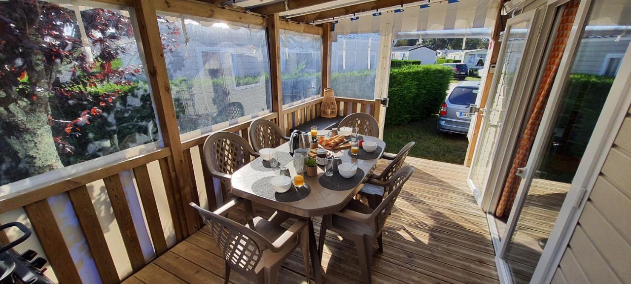 Mobilhome 2Ch Climatise-Terrasse Fermee-4 Velos-Camping 4 Etoiles Les Charmettes Ле Мат Екстериор снимка