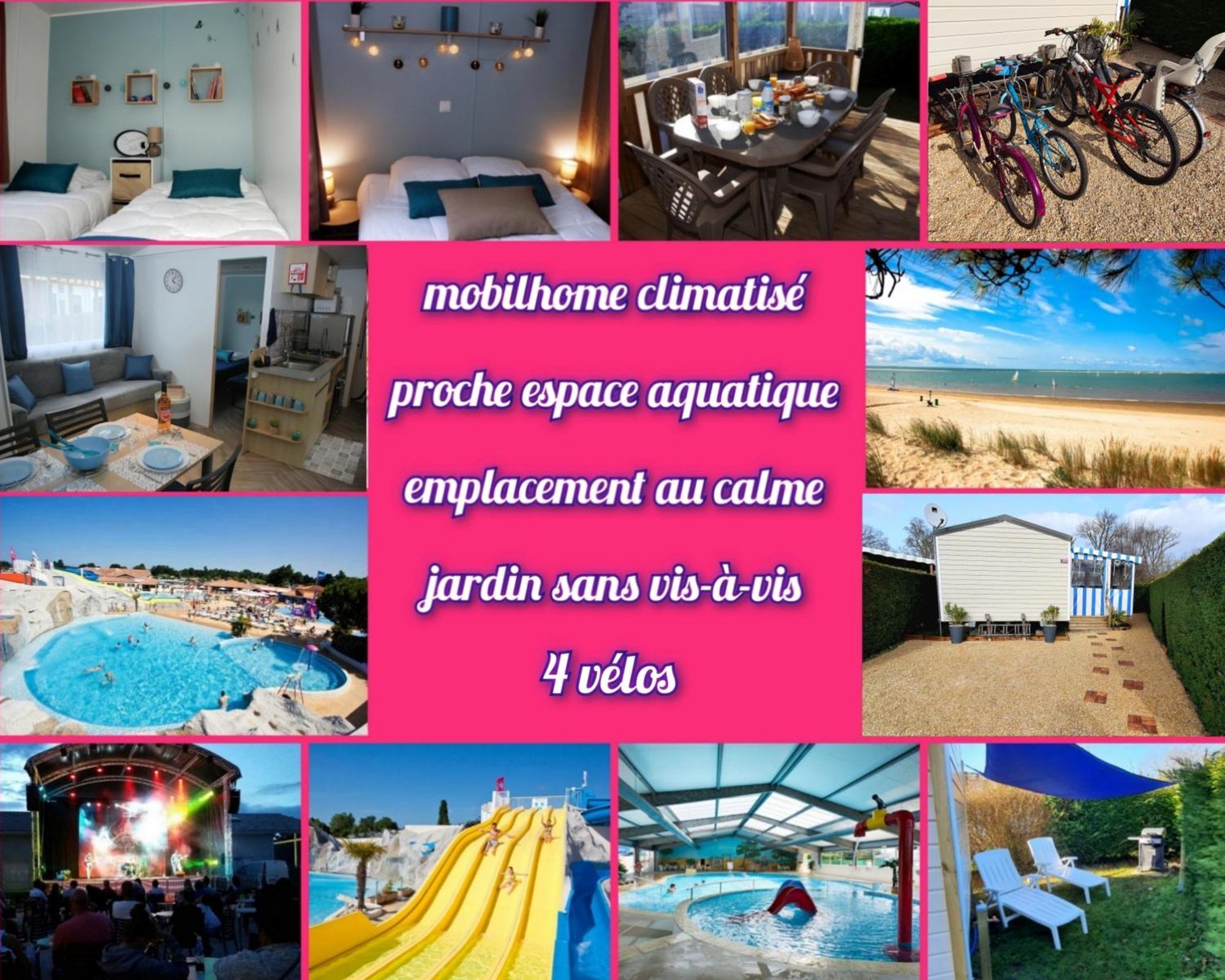 Mobilhome 2Ch Climatise-Terrasse Fermee-4 Velos-Camping 4 Etoiles Les Charmettes Ле Мат Екстериор снимка